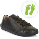 Froddo Kids Barefoot Alex L School Shoes Black Lace-Up 