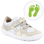 Froddo Kids Barefoot River Trainer Shoe - White/Gold