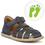 Froddo Kids Barefoot Flexy F Leather Sandals - Dark Blue