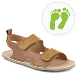 Froddo Kids Barefoot Flexy Noea Leather Sandals - Cognac